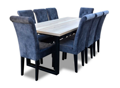 Comedor mesa de comedor 8 sillas conjunto mesa grupo de 9 piezas. Juego completo
