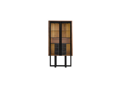 Vitrina de lujo marrón vitrina de vidrio armario LED diseñador bar armarios nuevos