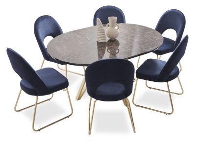 Grupo de comedor de sillas modernas Mesa Mesas 7 piezas. Mesa de comedor 6 x sillas Juego de comedor.