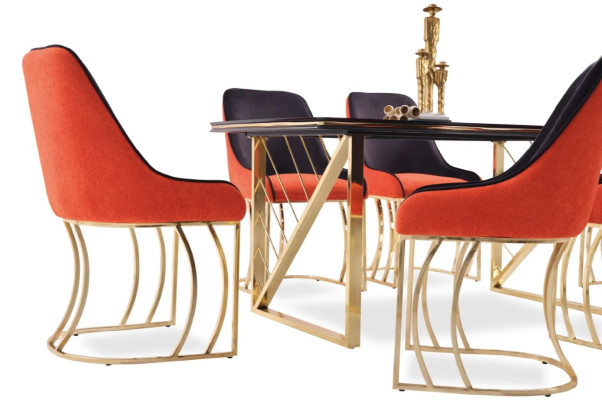 Sala de estar 6 sillas Modernas sillas de comedor Diseño de lujo Nuevo