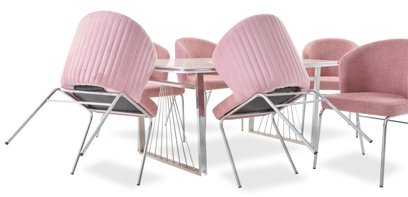 Conjunto de comedor Mesa de comedor 6 sillas Mesa moderna Muebles de lujo Comedor de 7 piezas