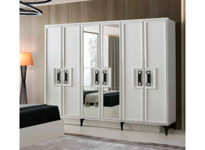 Armario rectangular de diseño moderno blanco unicolor para dormitorio