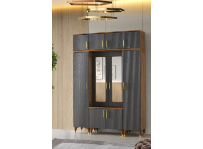 Armario gris marrón bicolor rectangular estilo moderno diseño para dormitorio