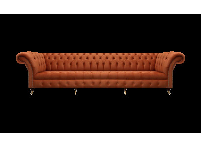 Sofá marrón Chesterfield, sofás de diseñador para sala de estar, muebles tapizados.