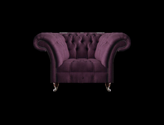 Chesterfield Sillón Púrpura Sala de estar Individual Diseñador Sillón de lujo