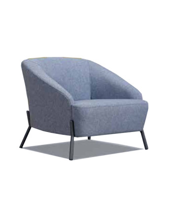 Conjunto de sofás gris azul diseñador moderno de 2 plazas sillón