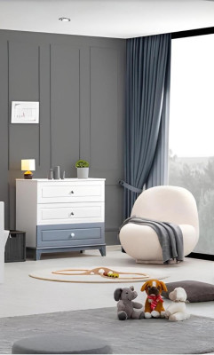 Juego de habitación infantil Armario moderno Cómoda Muebles de madera Dormitorio Nuevo