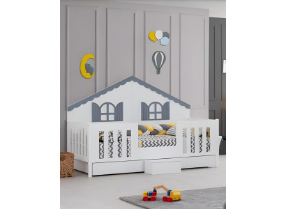 Muebles para habitación de niños Marco de cama Moderna Cama Cama de niños Habitación de niños Madera nueva