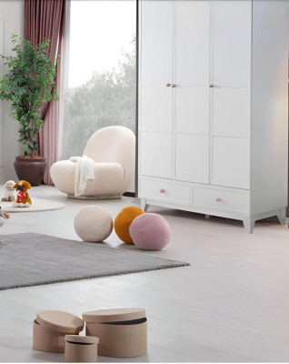 Set de habitación infantil Moderno Cama Multicolor Armario Cómoda Nuevo