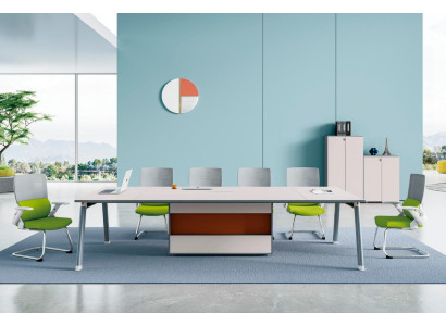 Sala de trabajo Mesa de conferencias Mesa de madera de diseñador Modernas mesas de oficina elegantes