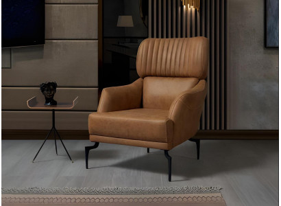 Sillón de cuero marrón, sillón reclinable de lujo para la sala de estar, muebles tapizados, sillón reclinable para relajarse.