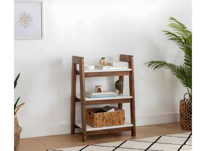 Estantería de libros marrón y blanco Mesa de libros Muebles de madera Estantes para niños Muebles de oficina