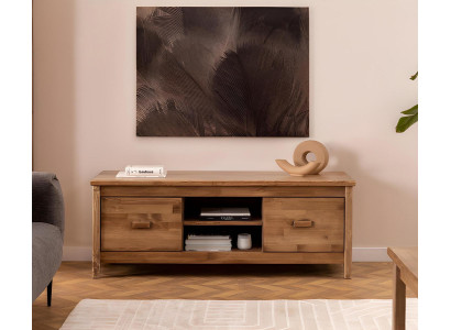 Soport de TV marrón elegante de madera mesa de TV salón lujoso RTV