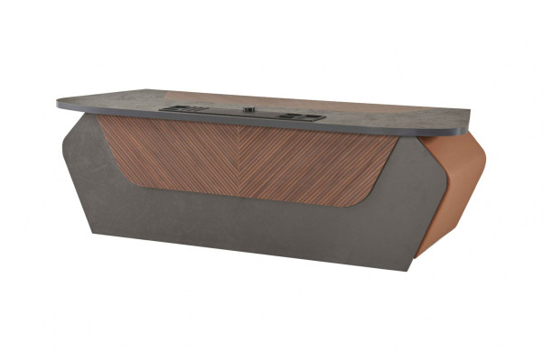 Conjunto de estudio de 3 piezas Escritorio Credenza Cómoda Moderno Estilo Rectangular