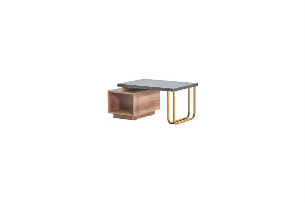 Conjunto de sala de estar de 3 piezas, 2 sillones, mesa de centro marrón gris, diseño moderno.