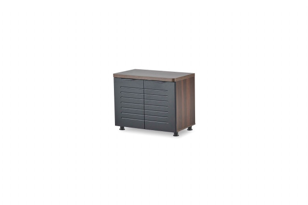 Estudio Archivador Cómoda Rectangular Negro Marrón Bicolor