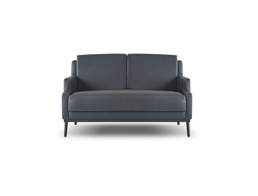 Juego de sala de estar de 4 piezas: sofá de 3 plazas, sofá de 2 plazas, 2 sillones. Color gris oscuro liso.