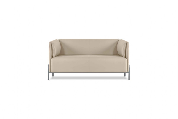 Tapicería de piel sintética beige Conjunto de asientos lujosos para 3 personas 2 sillones de dos plazas 4 piezas