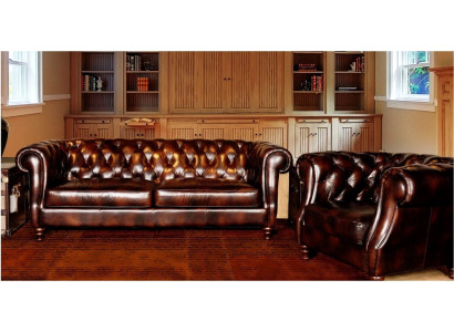 Sofá Chesterfield Big XXL Blackpool Sofá Cuero Artificial Textil Acolchado Conjunto