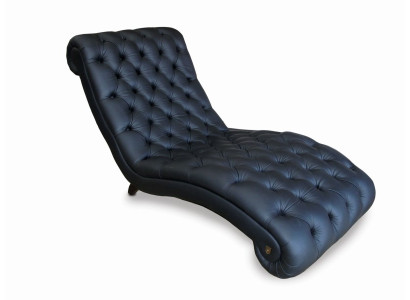Chesterfield Liege Chaiselongue Sofá de Cuero Vintage Cristales NUEVO