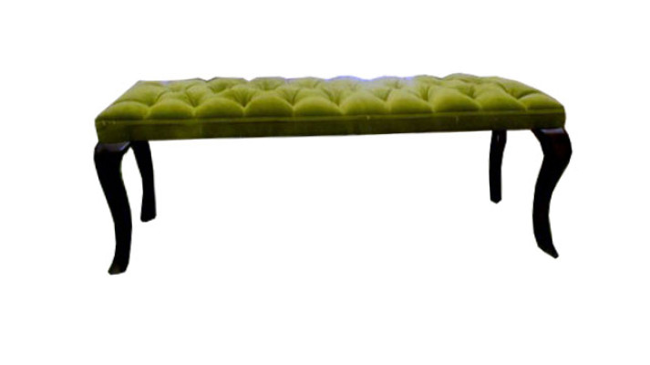 Chesterfield Taburete Mesa auxiliar Otomana Sofá Cuero Tela Textil Auxiliar