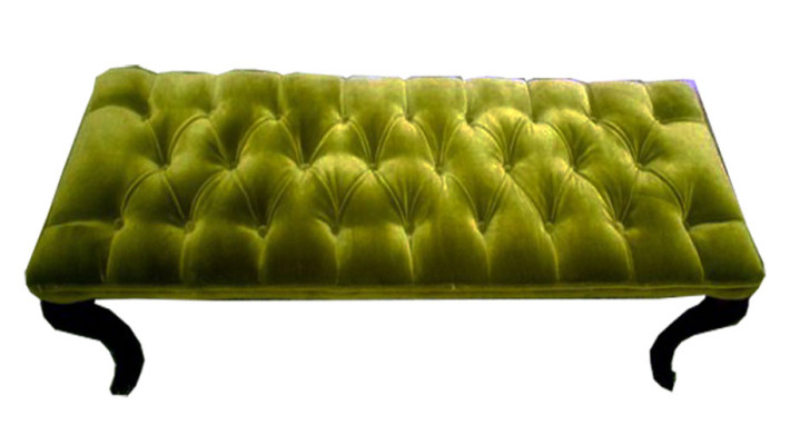Chesterfield Taburete Mesa auxiliar Otomana Sofá Cuero Tela Textil Auxiliar