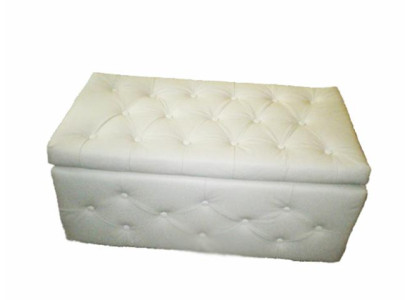 Taburete Chesterfield, taburete auxiliar otomano sofá de cuero tela textil CHESTER17