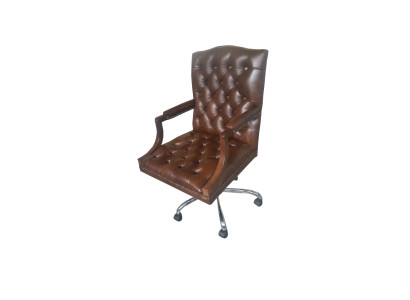 Silla de oficina Chesterfield, silla giratoria de oficina, sillón de oficina, sillón de cuero KING, sillón giratorio nuevo