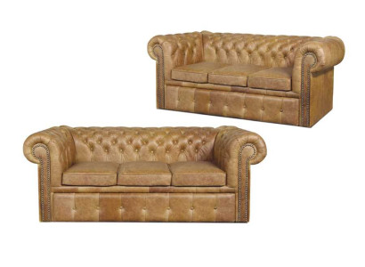 Sofá diseño Chesterfield Sofá Set 3 plazas Napoli Muebles Sofás