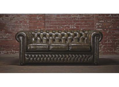 Chesterfield 3 plazas XXL tapicería asiento sofá conjunto Big Couchen 2016-06