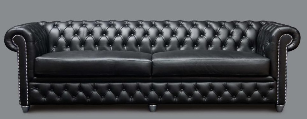 Chesterfield de 3 plazas XXL, conjunto de sofás acolchados. Big Couchen 2016-22.