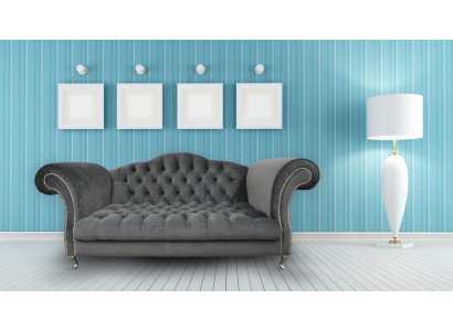 Sofá Chesterfield Tapizado Diseñador Sofás Conjunto de Sofás Tela Textil Textil 24