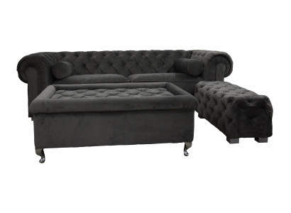 Sofá Chesterfield de 3 plazas, diseño de tapicería de sofá de diseñador, juego de sofás SL Sofa 19.