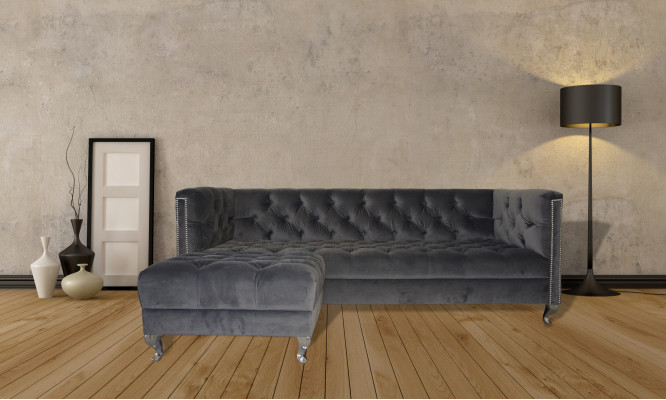 Sofá Chesterfield de 3 plazas, diseñador de sofás tapizados, conjunto de sofás SLIII, sofá número 3.