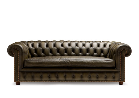 Sofá Chesterfield de 3 plazas con tapizado clásico, nuevo, marca Richmond.