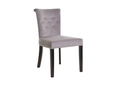 Silla de diseñador de lujo Chesterfield tapizada en silla de comedor y salón.