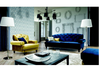 Clásico juego de sofás de diseño 3+1 sofá sofá tapizado Chesterfield Set de sofás Nuevo