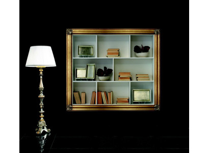 Estante de pared Librería Vitrina Librería de lujo para la pared de la sala de estar