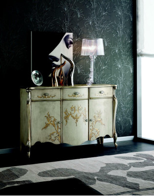 Diseño de muebles de estilo barroco Cómoda aparador Lujo Aparador de madera Italia