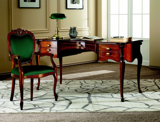 Escritorio barroco rococó mesa 2 piezas. Conjunto de muebles italianos