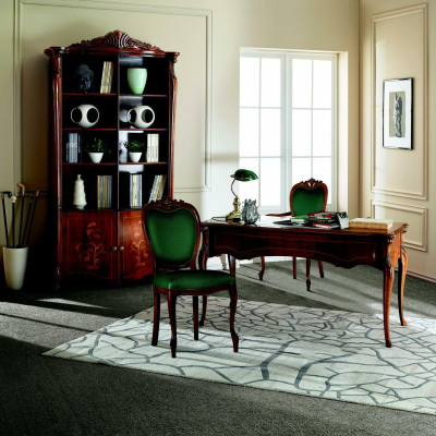 Escritorio barroco rococó mesa 2 piezas. Conjunto de muebles italianos