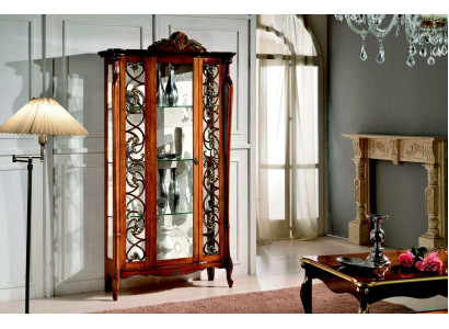 Vitrina clásica Diseño de armario Armarios Estantes Armario de vidrio Muebles italianos Nuevos