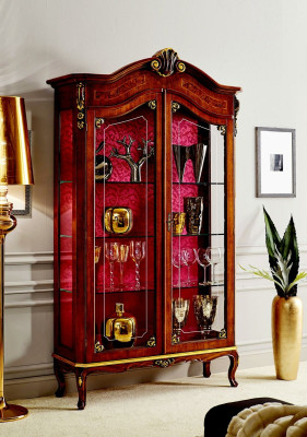 Vitrina mueble de madera armarios de vidrio. Muebles- de aparador rejilla de ariete italiana.