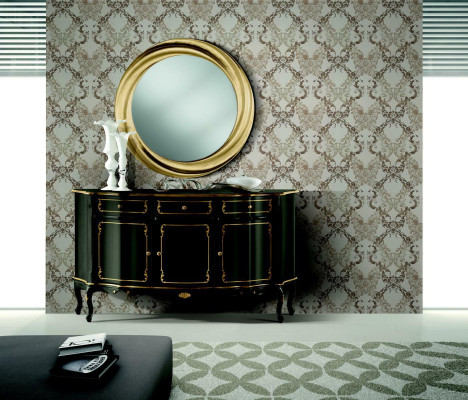 Bonito mueble de consola, armario, aparador, cómoda, armarios, estante italiano.