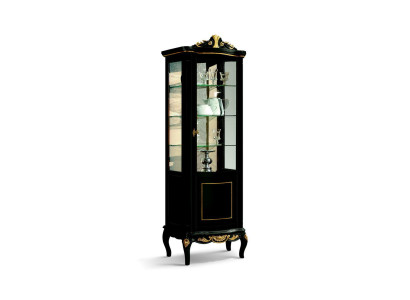 Diseñador de muebles de madera de lujo de estilo barroco italiano elegante vitrina de armario para sala de estar.