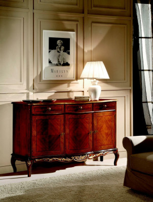 Envíe muebles italianos de lujo de madera.