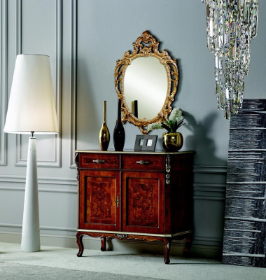 Muebles de diseño italiano de madera Estilo de muebles Barroco 2 piezas cómoda