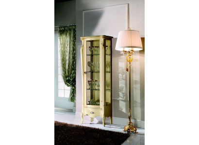 Muebles clásicos Muebles italianos Madera Beige Vitrina Elegante vitrina Nueva