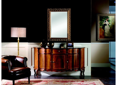 Envíe un lujoso set de muebles italianos de madera con estilo barroco, que consta de 2 piezas, incluyendo una cómoda.