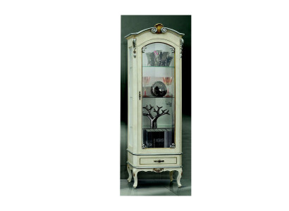 Muebles de lujo clásicos de madera blanca Vitrina Elegante armario vitrina Muebles italianos nuevos.